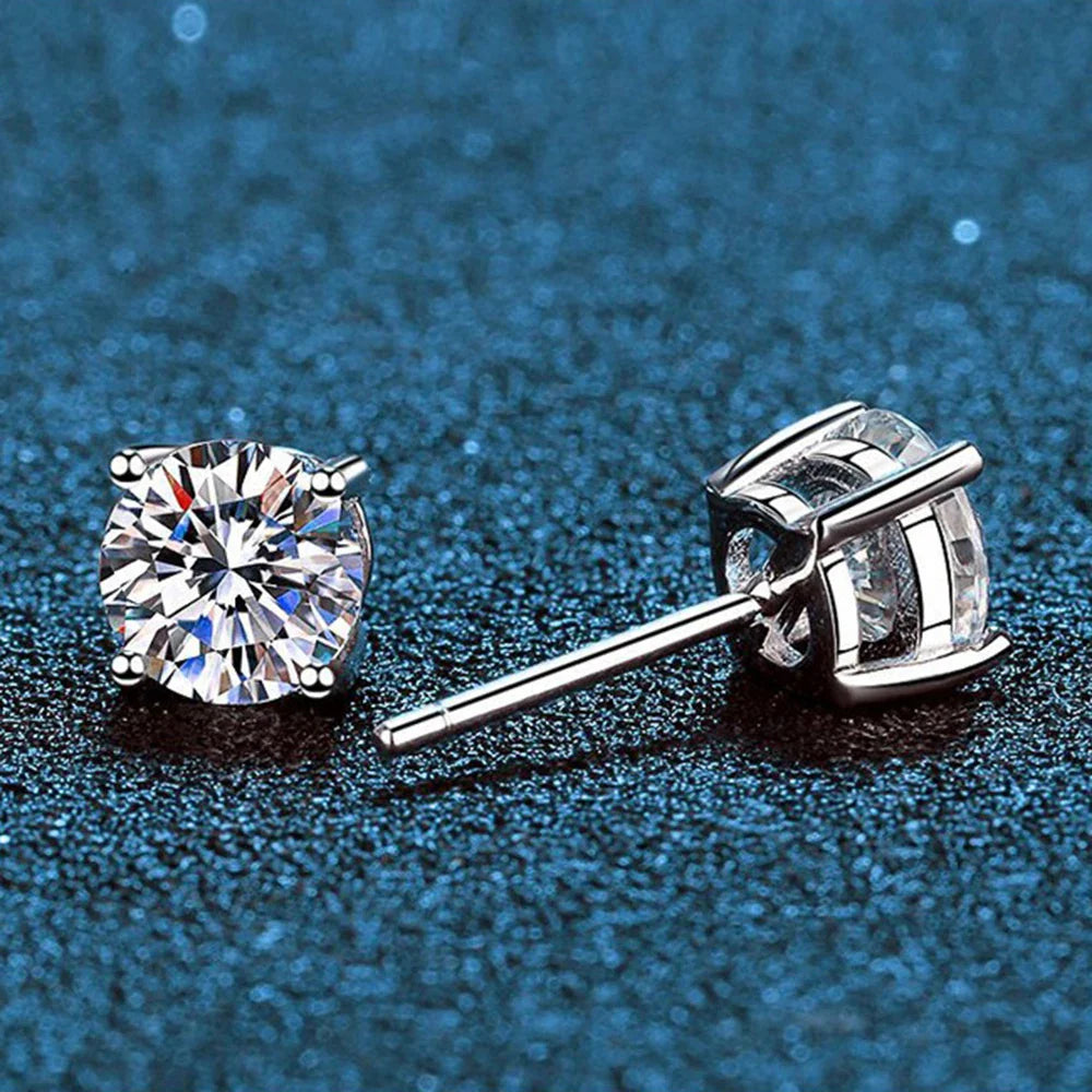 Elegant Moissanite Stud Earrings
