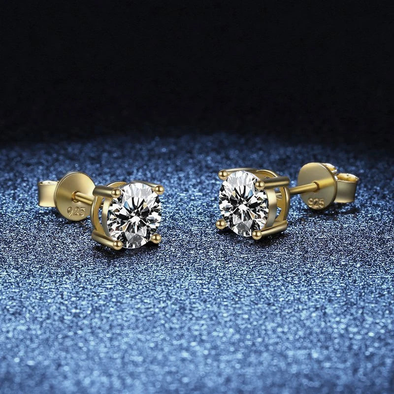 Elegant Moissanite Stud Earrings