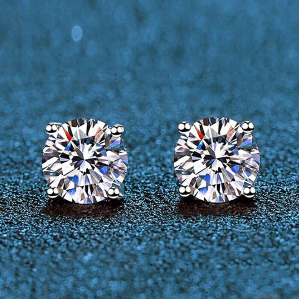 Elegant Moissanite Stud Earrings