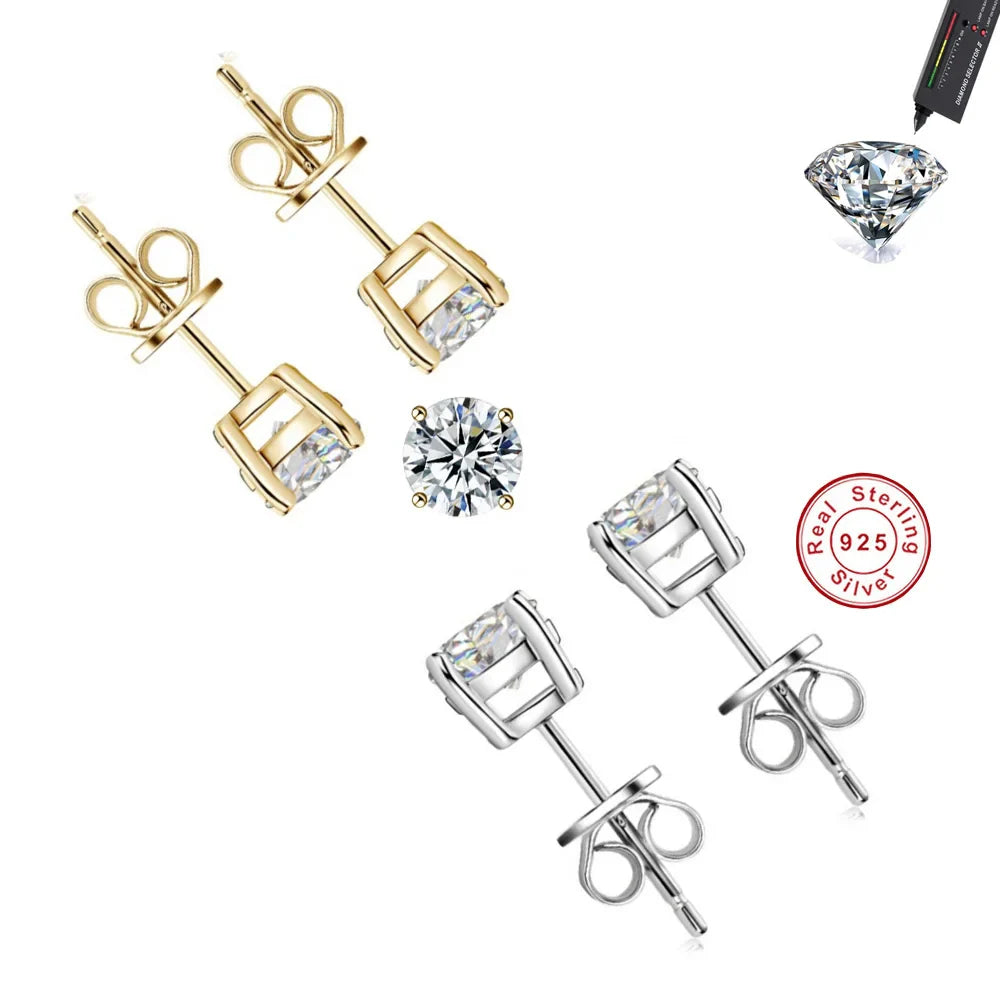 Elegant Moissanite Stud Earrings
